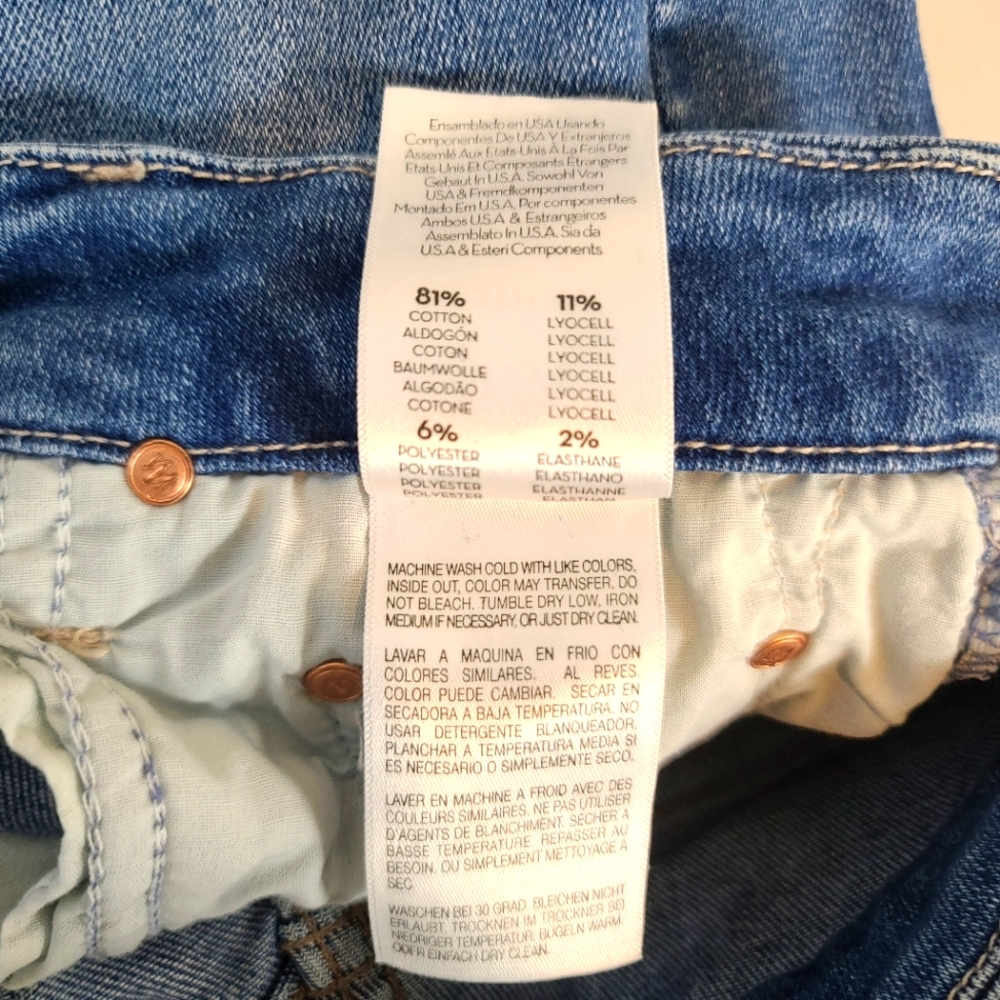 MOTHER High Waisted Looker Ankle Fray In Hop On Hop Off Size 27 - Picture 9 of 13